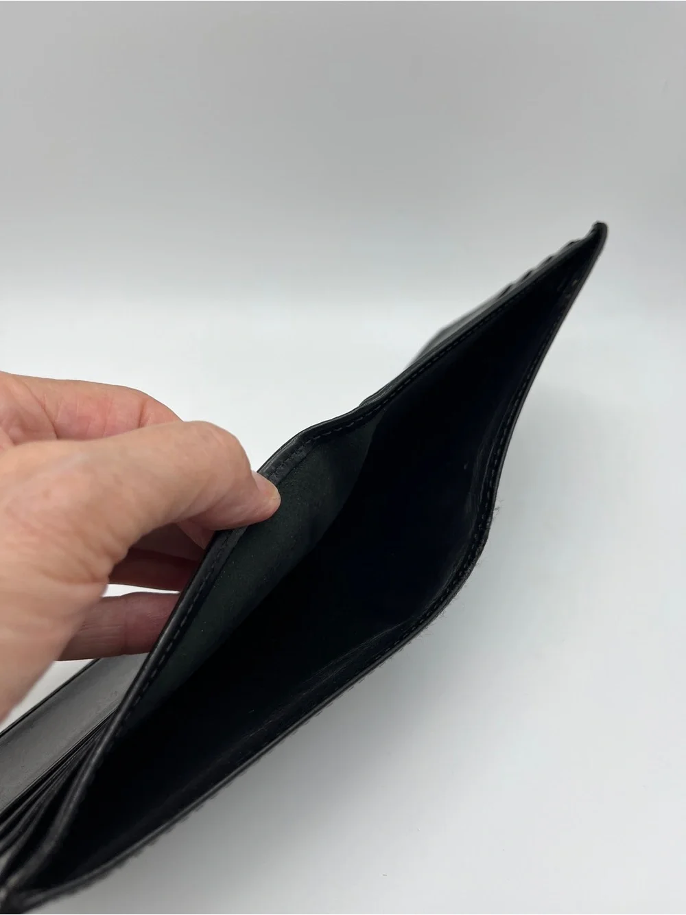 Vintage Coach Fine Black Leather Wallet Bi-fold Preowned